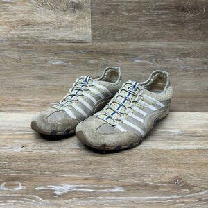 Skechers Bikers Style Slip On Tan/Blue Shoes Women's Size 8